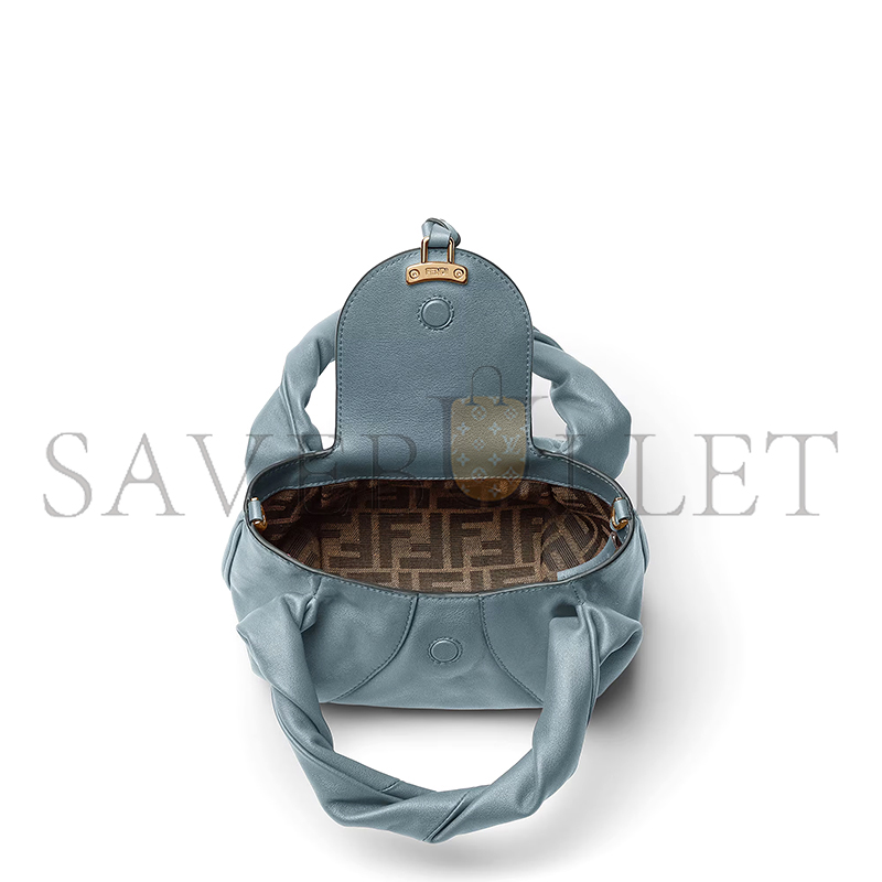 FENDI SPY MINI MERCURY BLUE LEATHER MINI-BAG ‎8BS110AYCTF1UJC (15*12.5*11cm)